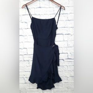 Hello Molly Navy Ruffle Mini Dress (size small)